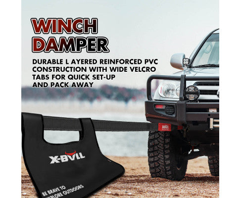 4WD Recovery Kit Kinetic Recovery Rope With 12000LBS Electric Winch 12V Winch 4WD 4X