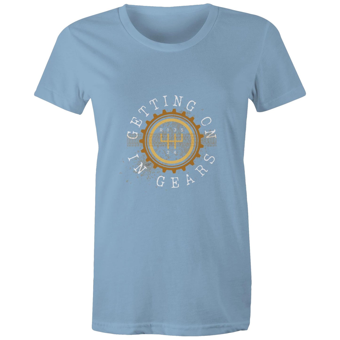 Port Wine Design x West Coast Customs - Getting on in Gears - AS Colour - Women's Maple Tee
