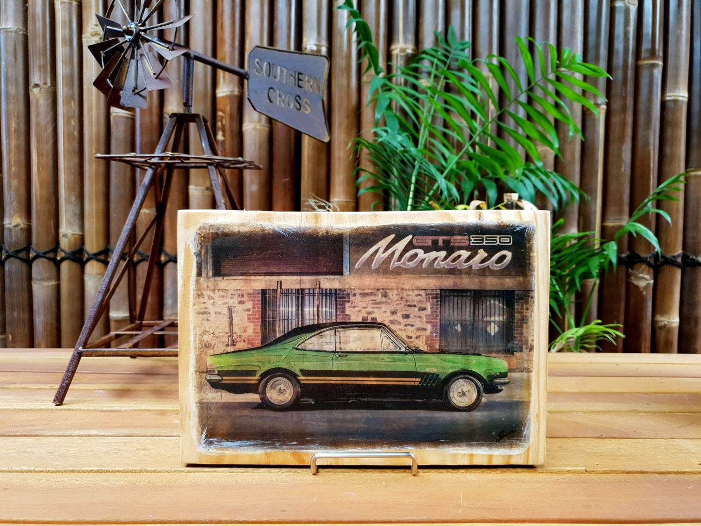 Monaro GTS handmade wood mounted car print