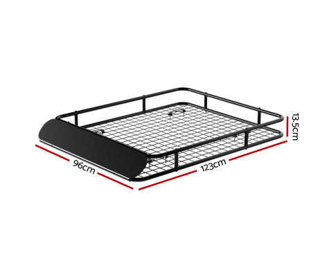 Universal Car Roof Rack Basket Luggage Vehicle Cargo Carrier 123cm Black