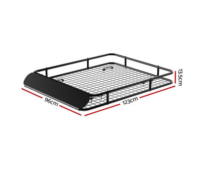 Universal Car Roof Rack Basket Luggage Vehicle Cargo Carrier 123cm Black