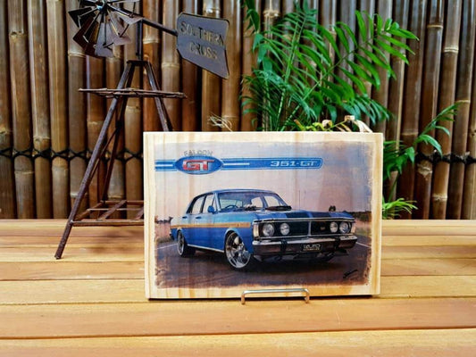 Lamborghini Aventador handmade wood mounted car print